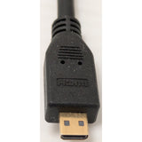 6 Ft Mini HDMI (Type C) High Speed HDMI Cable With Ethernet Gold-Plated Black Video Audio