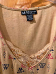26/28 Butterfly Pattern V-Neck Top Y2K