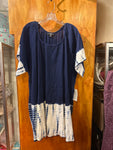 26/28 Ellos Plus Navy Blue Tie-Dye Tunic Size 26/28