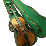 Antique 4/4 Germany Antonius Stradivarius Copy Full Size Trade Violin 1891–1914 Tiger Flame Maple German Geib Case Challenge
