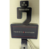 NOS NEW 34-36 M Tommy Hilfiger Reversible Leather Belt Brown/Tan Adjustable Silver Tone Buckle