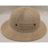 Brookstone Straw Sun Safari Hat Pith Jungle Jumanji Costume Lion Tamer Traveler Halloween Vintage 91785 USA