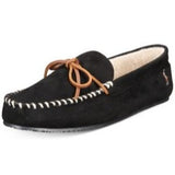 NEW Size 12 Black Polo Ralph Lauren Men's Faux Suede Slippers Memory Foam NIB Moccasin MOC