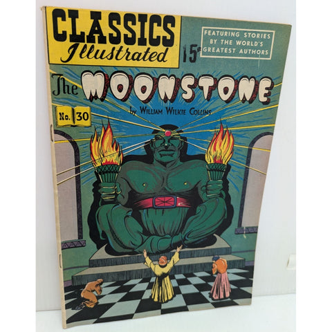 No. 30 The Moonstone Comic Book 15 Cent Classics Illustrated William Wilkie Collins 1955 Edition Colorful Graphic Novel