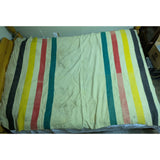 AS-IS 58x88 Early's Witney 4 Point Stripe Trapper Blanket England Pure Wool Woolen Throw Vintage