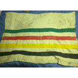 AS-IS 58x88 Early's Witney 4 Point Stripe Trapper Blanket England Pure Wool Woolen Throw Vintage