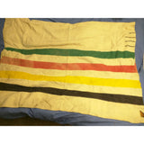 AS-IS 58x88 Early's Witney 4 Point Stripe Trapper Blanket England Pure Wool Woolen Throw Vintage