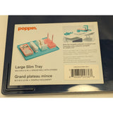 Poppin Large Slim Tray Navy Plastic Office Organizer 13.5"x 9.5"x 0.5" 2018