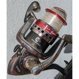 8'6" IM7 Graphite Rod Eagle Claw Gunnison Spinning Reel GUN30 8 Ball Bearing & Fishing Combo