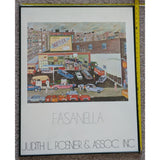 22x28 Happy Bud Service Station Ralph Fasanella 1970 Judith L. Posner Assoc Inc Print Poster Paper Framed