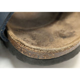 38 L7 M5 Birkis Milano Slingback Navy Blue Leather Double-Strap Sandals EU 38 US 7 Germany Made