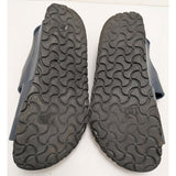 38 L7 M5 Birkis Milano Slingback Navy Blue Leather Double-Strap Sandals EU 38 US 7 Germany Made