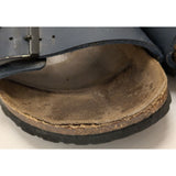 38 L7 M5 Birkis Milano Slingback Navy Blue Leather Double-Strap Sandals EU 38 US 7 Germany Made