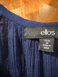 26/28 Ellos Plus Navy Blue Tie-Dye Tunic Size 26/28