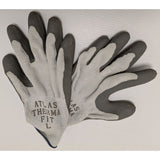 L Atlas Thermafit Gray Latex Palm-Coated Gloves Large 4485-L Therma Fit
