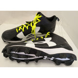 16 Men's Under Armour UA Crusher RM Black White Football Cleats Synthetic 1286600-001 Lightweight