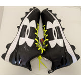 16 Men's Under Armour UA Crusher RM Black White Football Cleats Synthetic 1286600-001 Lightweight