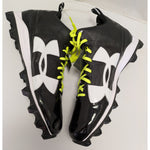 16 Men's Under Armour UA Crusher RM Black White Football Cleats Synthetic 1286600-001 Lightweight