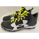16 Men's Under Armour UA Crusher RM Black White Football Cleats Synthetic 1286600-001 Lightweight