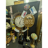 OVERVIEW BOOTH 88 1960s Large Wall Clock Roman Numerals Round Gold Trim Home Decor