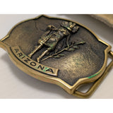 EO-5127 1978 Buckle Arizona J Lunge Morning Kachina The Great American Buckle Co. Solid Brass Native American