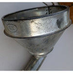 KK Metal Oil Funnel Vintage Flexible Spout Handle Automotive Garage Tool
