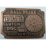 Hall Brake Velvetouch Clutch Disc 1983 Belt Buckle Phoenix Casper Hit Line USA Vintage