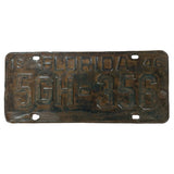 1946 5GH 356 Florida License Plate Porsche Rusty Rust Junk Yard