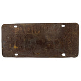 1946 5GH 356 Florida License Plate Porsche Rusty Rust Junk Yard
