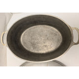 6 QT Club Hammercraft Oval Aluminum Dutch Oven Lid 12x9X5” Vintage Cookware USA