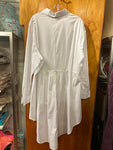 24 Stylish Lane Bryant White hi-lo Long button-up Shirt - Size 24