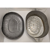8 QT GHC Magnalite Aluminum Oval Roaster Trivet Lid Dutch Oven 15.5"x10"x4.5" USA