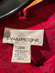 24 Vintage Evan-Picone 100% Silk Women's Silky Blouse in Ruby Red