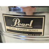 14" x7" Pearl Export Chrome Snare Drum Aquarian Head 124369 Taiwan Percussion