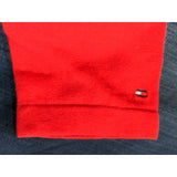 M Tommy Hilfiger Medium Red & Navy Argyle Sweater 100% Cotton Long-Sleeve V-Neck