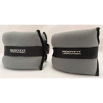 Bodyfit Sports Authority 5 Lb Ankle/Wrist Weights Pair Adjustable Grey Fleece Material Fitness Training
