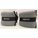 Bodyfit Sports Authority 5 Lb Ankle/Wrist Weights Pair Adjustable Grey Fleece Material Fitness Training