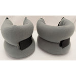 Bodyfit Sports Authority 5 Lb Ankle/Wrist Weights Pair Adjustable Grey Fleece Material Fitness Training