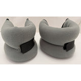 Bodyfit Sports Authority 5 Lb Ankle/Wrist Weights Pair Adjustable Grey Fleece Material Fitness Training