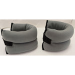 Bodyfit Sports Authority 5 Lb Ankle/Wrist Weights Pair Adjustable Grey Fleece Material Fitness Training