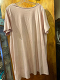 22/24 Roaman's Plus Size Soft Pink Tee