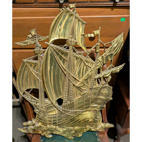 GOOD Dart USA 3663 Vintage Ship Wall Hanging Sail Boat Gold Tone Plastic Art make offer (NEED TO UPDATE PHOTOS to correct listing)