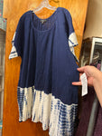 26/28 Ellos Plus Navy Blue Tie-Dye Tunic Size 26/28