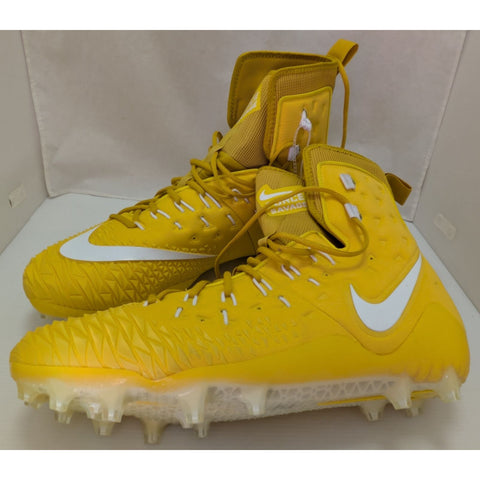AS-IS 16 Men's Nike Yellow Force Savage Elite TD High Football Cleats 857063-717 Shoes
