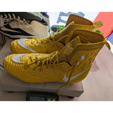 AS-IS 16 Men's Nike Yellow Force Savage Elite TD High Football Cleats 857063-717 Shoes