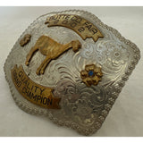 Wages German Silver Belt Buckle Butte County Fair Idaho CA Sheep Champion Lamb