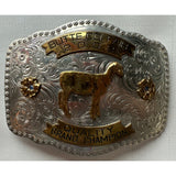 Wages German Silver Belt Buckle Butte County Fair Idaho CA Sheep Champion Lamb