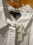 24 Stylish Lane Bryant White hi-lo Long button-up Shirt - Size 24