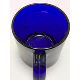 2 Gold City Skyline Libbey USA Cobalt Blue Coffee Mug Denver ? Mountains Glass