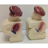 Anthropomorphic Shawnee Baker Man Chef Salt and Pepper Shakers 3.5" Vintage Ceramic Pottery
